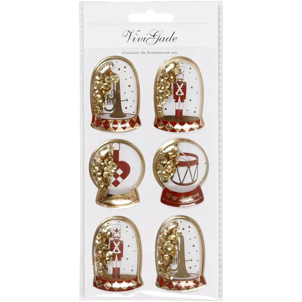 Shaker Stickers - Gold Nutcracker (6 pcs)