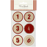 Christmas calendar number stickers