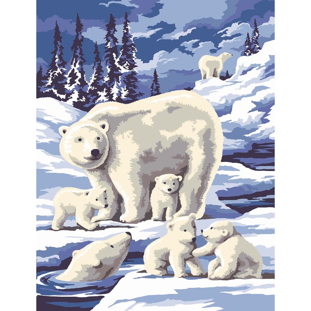 Paint By Numbers Medium Twin Pack - Winter Wildlife