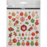 Stickers Sheet 15 x 16.5cm - Christmas Baubles & Decorations