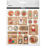 Stickers Sheet 15 x 16.5cm - Christmas Tag Stickers