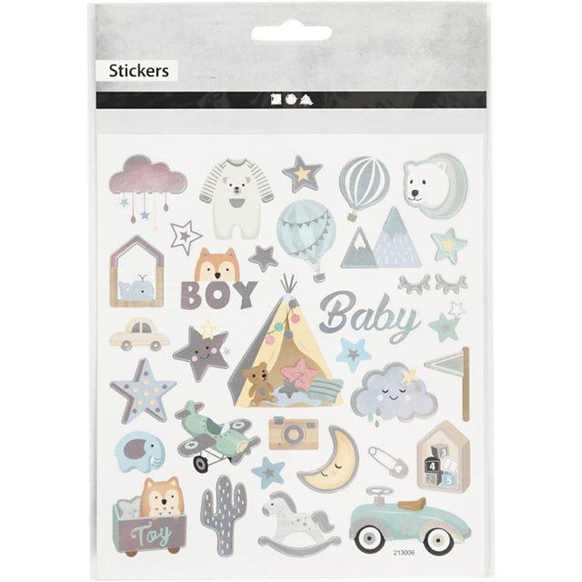 Stickers 15x16.5cm Sheet - Baby Boy