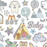 Stickers 15x16.5cm Sheet - Baby Boy