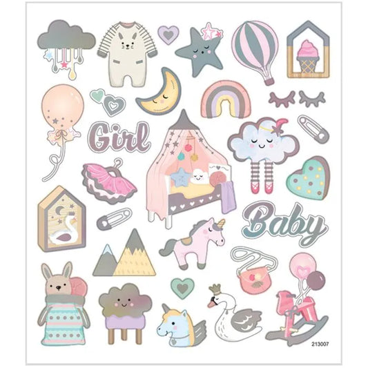 Stickers Baby Girl - 1 sheet