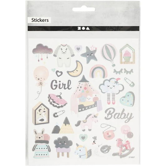 Stickers Baby Girl - 1 sheet