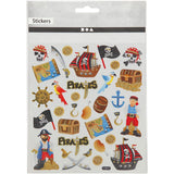 Fancy Glitter Stickers 15x16.5 cm - Pirates (1 sheet)