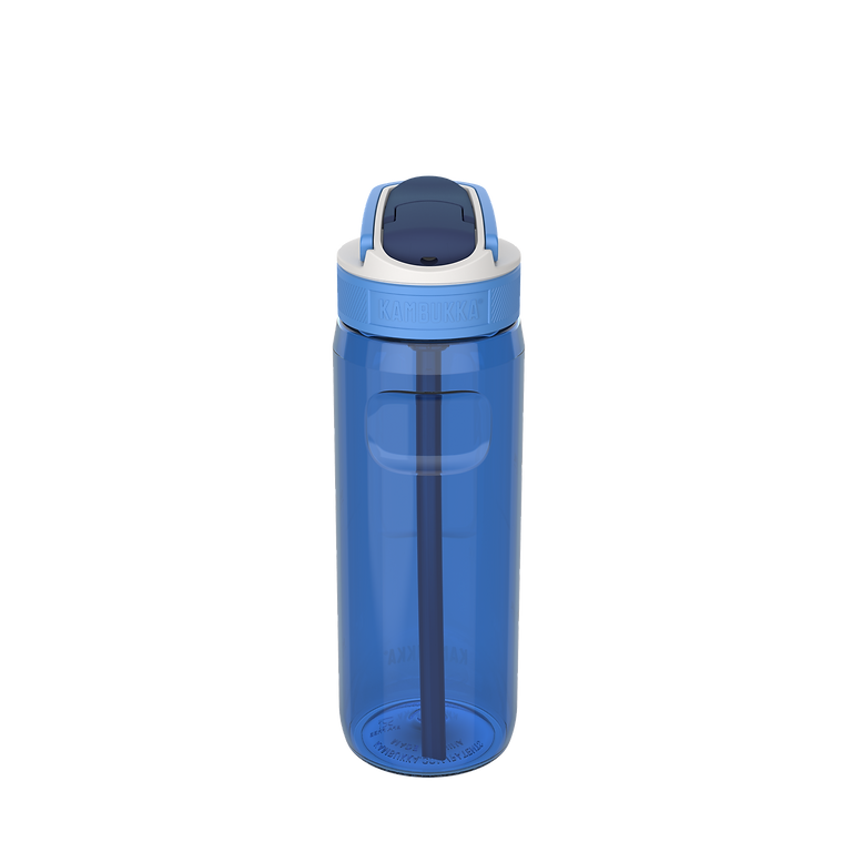 Lagoon 750ml Water Bottle with Straw lid Crisp Blue