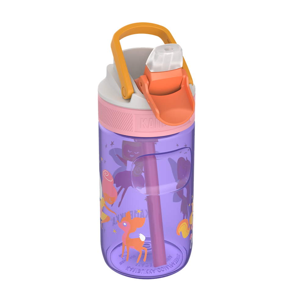 Lagoon 400ml Water Bottle with Straw - Fairy Wood