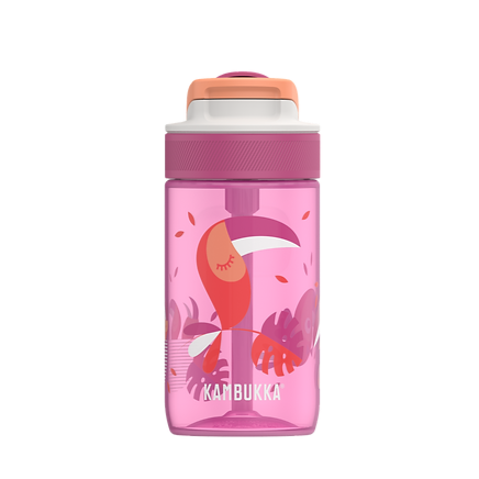 Lagoon 400ml Water Bottle with Straw - Toekan Love