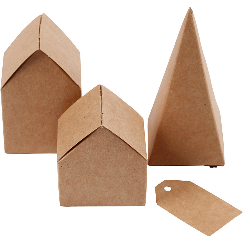 Die cut houses and trees