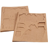 Die cut houses and trees