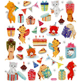 Creativ Glitter Stickers - Birthday Cats (1 Sheet)