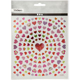 Stickers 15x16.5cm Sheet - Small Hearts