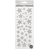 Glitter Stickers - Silver Stars (2 Sheets)