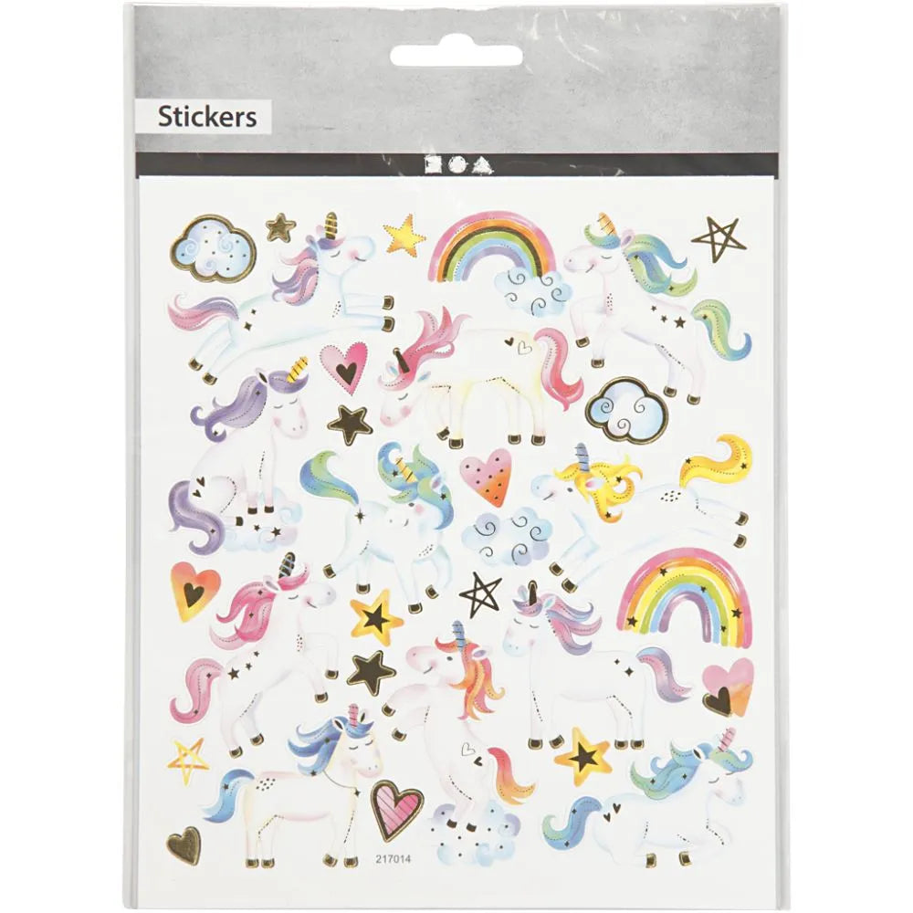 Stickers Sheet 15x16.5 cm - Unicorn