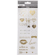 Stickers 10x24cm Sheet - Gold Love