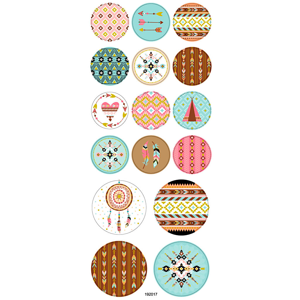 Native Button Sticker Stickers - Native American Sheet 10x23cm – Art & Hobby
