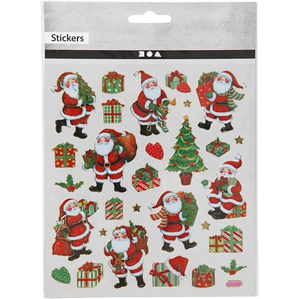 Stickers Classic Christmas Figures (8) - 1 sheet