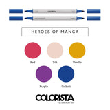 Colorista - Colouring Kit - Heroes of Manga 12pc