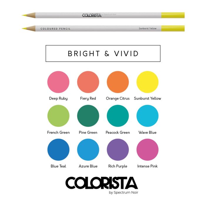 Colorista - Coloured Pencil - Bright & Vivid 12pc