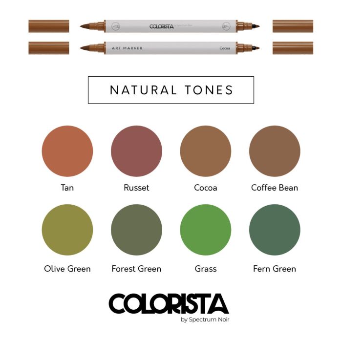 Art Markers - Natural Tones (8 Pieces)