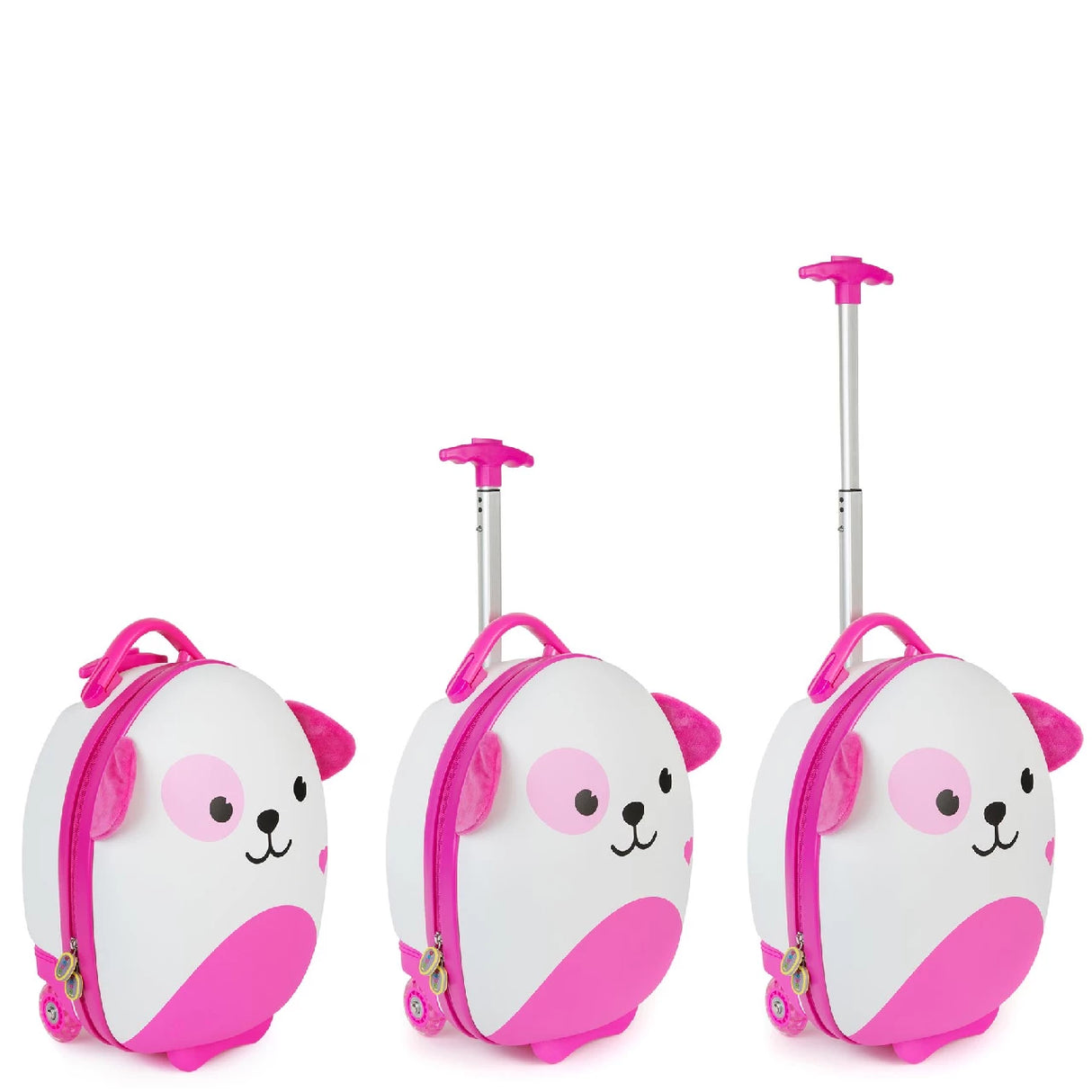 Boppi Tiny Trekker Kids Luggage Travel Suitcase Carry On Pink Dog