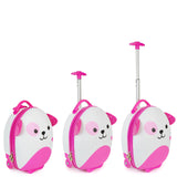 Boppi Tiny Trekker Kids Luggage Travel Suitcase Carry On Pink Dog