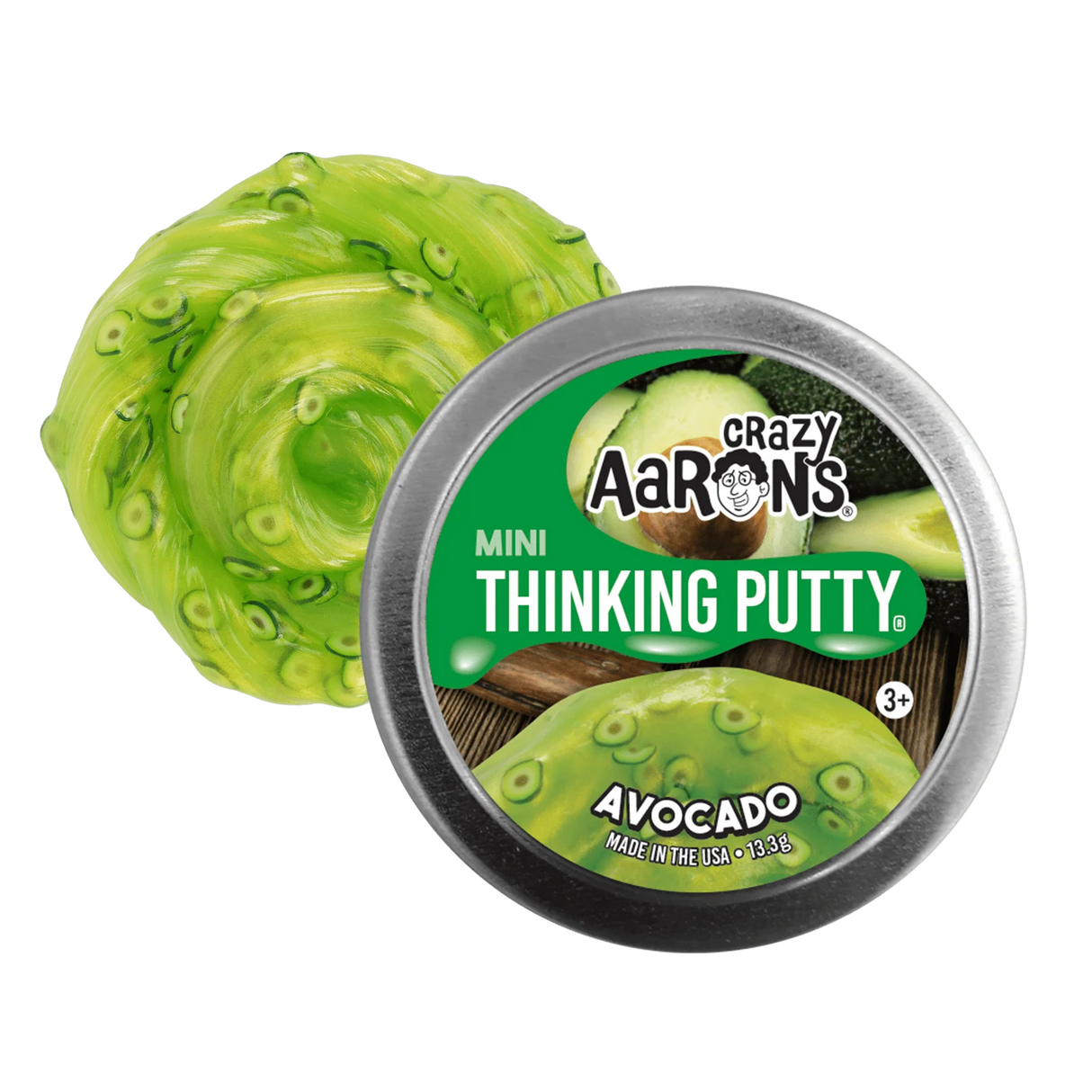 Crazy Aaron's Thinking Putty Mini Tin - Avocado