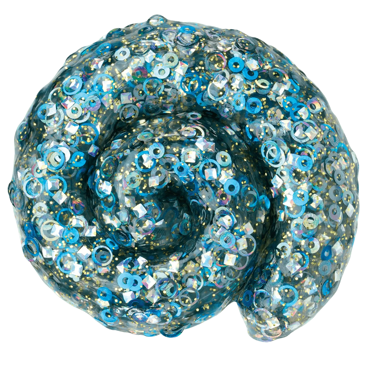 Blue and silver glittery rose on a white background