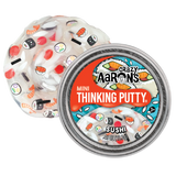Crazy Aaron's Mini Thinking Putty Sushi themed container on a white background