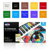 Zieler Acrylic Paint Starter Set - 17 Piece Gift Set