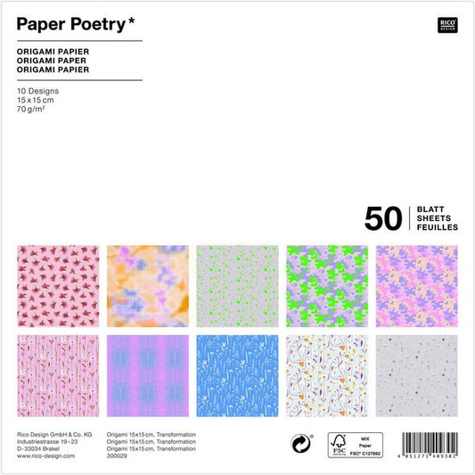Paper Poetry Origami Transformation 15x15cm 50 sheets