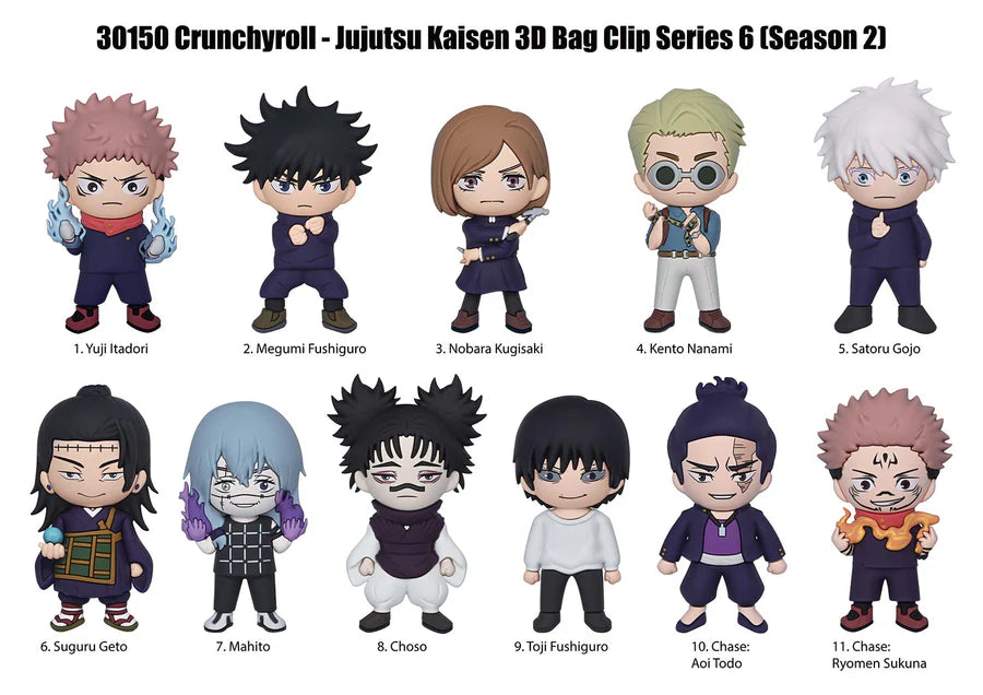 Jujutsu Kaisen Series 6 Bag Clips Blind Bags