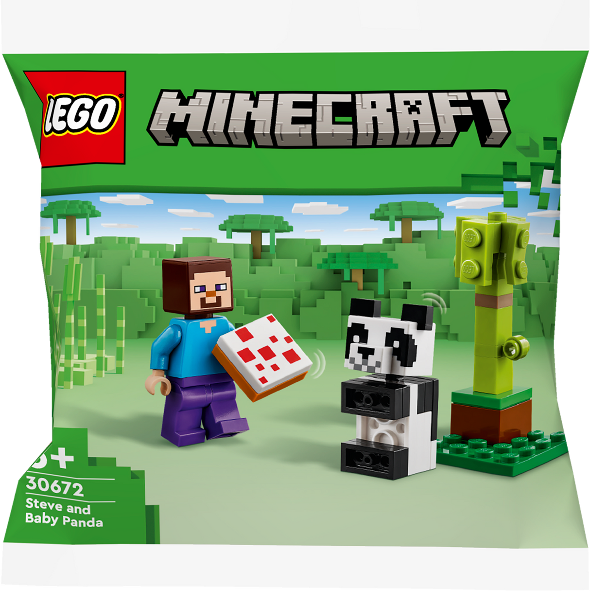 Lego Minecraft -  Steven and Baby Panda