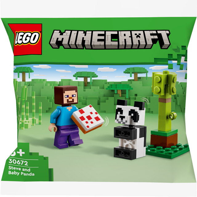 Lego Minecraft -  Steven and Baby Panda