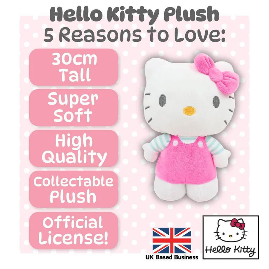 Hello Kitty 30cm Plush Toy - Hot Pink Dress