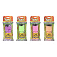 Four packages of Flip Fluff with different colored fluffy substances on a white background