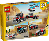 Lego Creator 3in1 Flatbed Truck with Helicopter Set