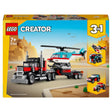 Lego Creator 3in1 Flatbed Truck with Helicopter Set