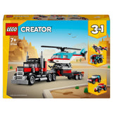 Lego Creator 3in1 Flatbed Truck with Helicopter Set