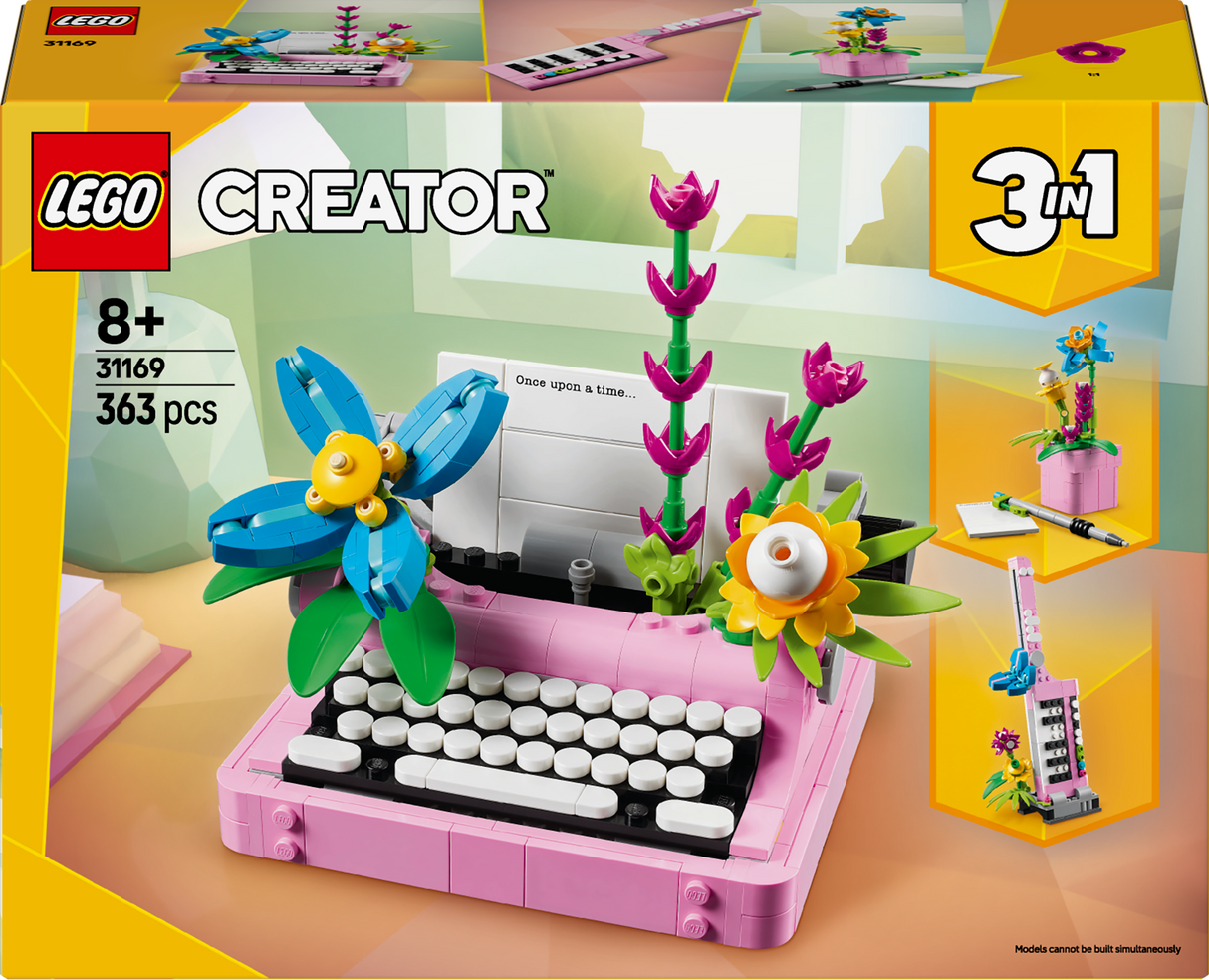 Lego Creator - Typewriter with Flowers