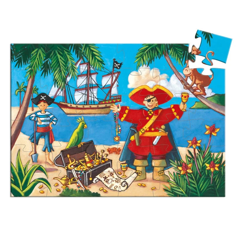 Djeco The Pirate and his Treasure - 36 Piece Jigsaw Puzzle