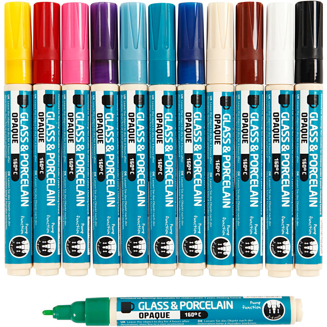 Glass and porcelain marker