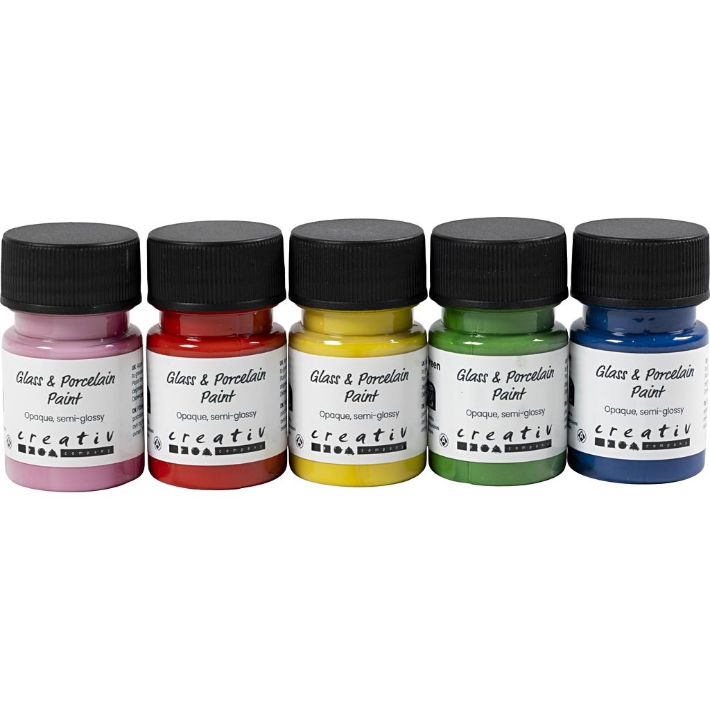 Glass and Porcelain Paint Semi-Glossy Opaque Colou