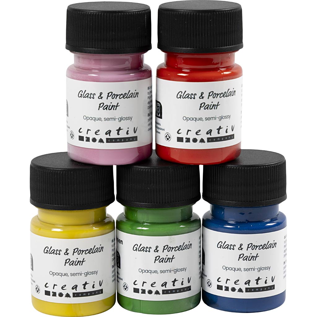 Glass and Porcelain Paint Semi-Glossy Opaque Colou