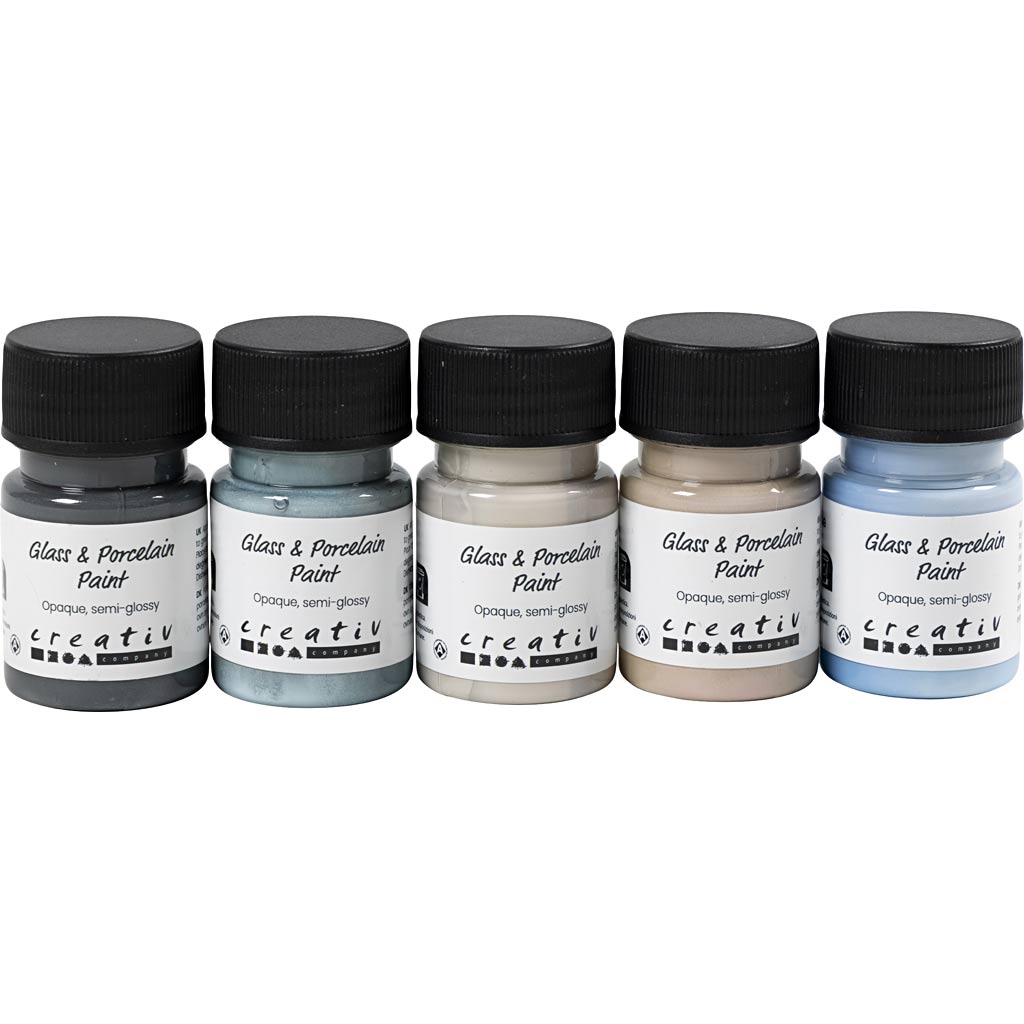 Glass and Porcelain Paint Semi-Glossy Opaque Natural