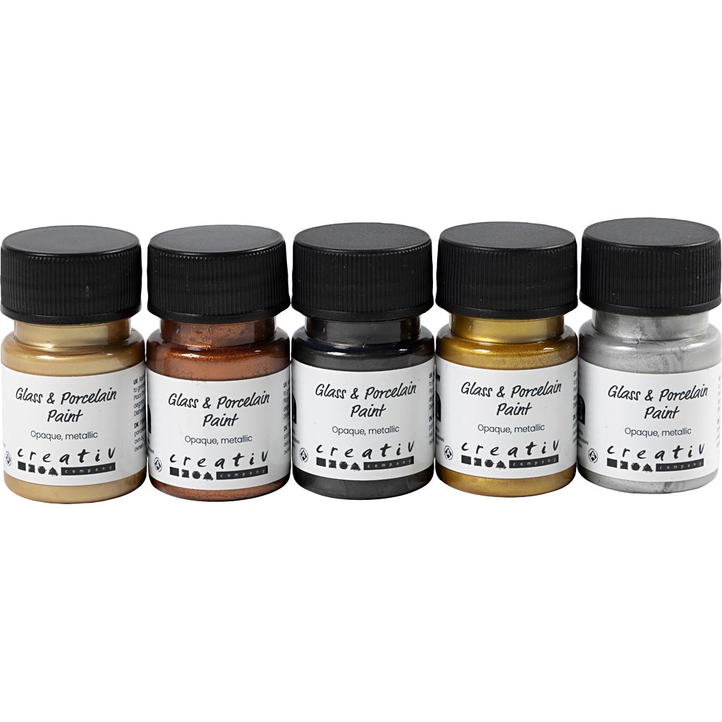 Glass & Porcelain Paint metallic Opaque - Metallic Colours