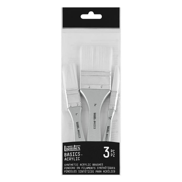 Liquitex Basics Acrylic Brush Set - Synthetic (3 Pack)