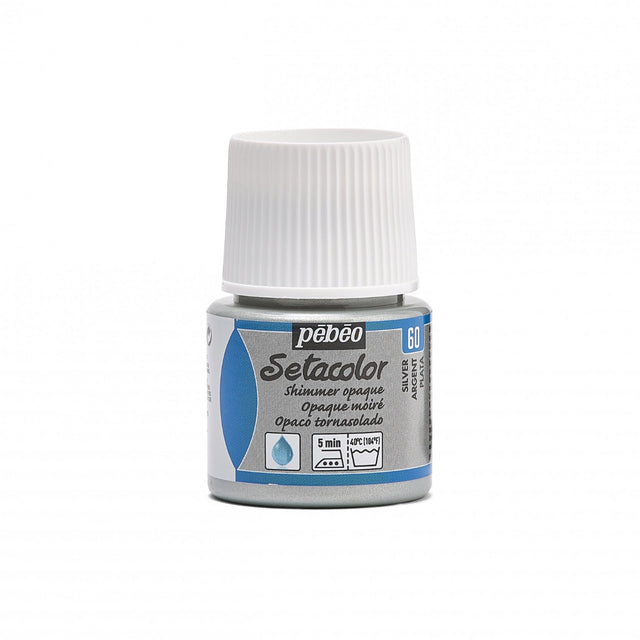 Setacolor Opaque Fabric Paint 45ml - Silver Shimmer