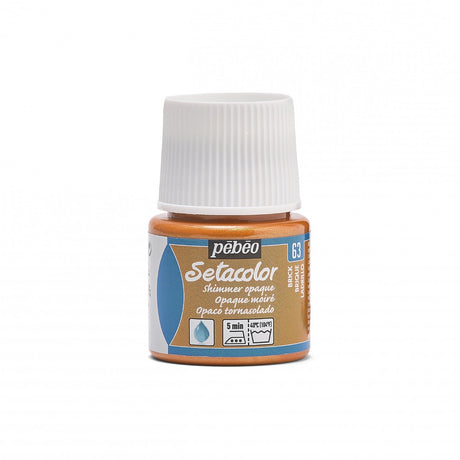 Setacolor Opaque Fabric Paint 45ml - Brick Shimmer